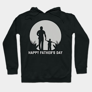 Father's Day Silhouette Tee - Distressed "Happy Father's Day" Shirt, Perfect Gift for Dad on His Special Day Hoodie